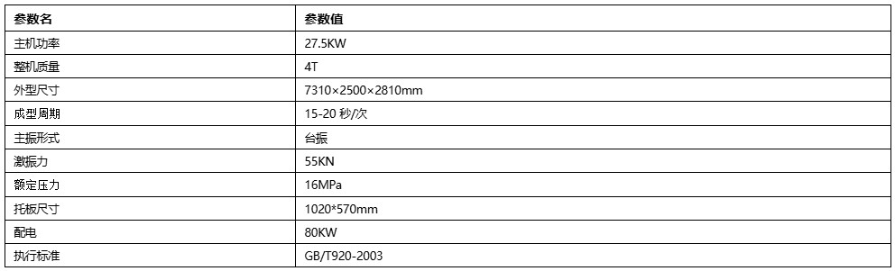 QT4-15C 全自动砌砖成型机主要技术参数